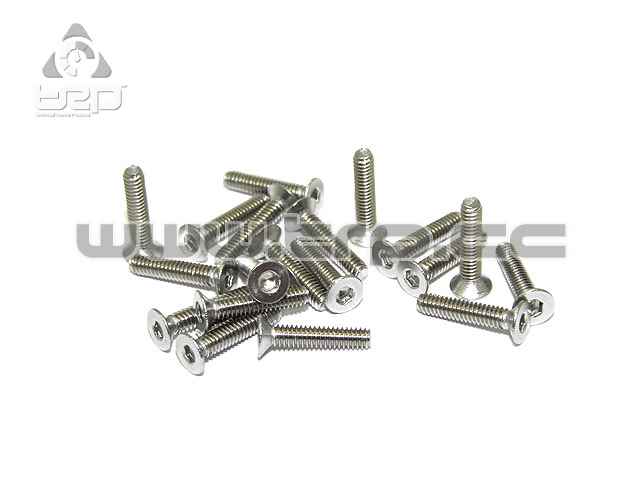 Tornilleria MiniZ (M2x10 20pcs) Avellanado/Hex/Acero para Aluminio